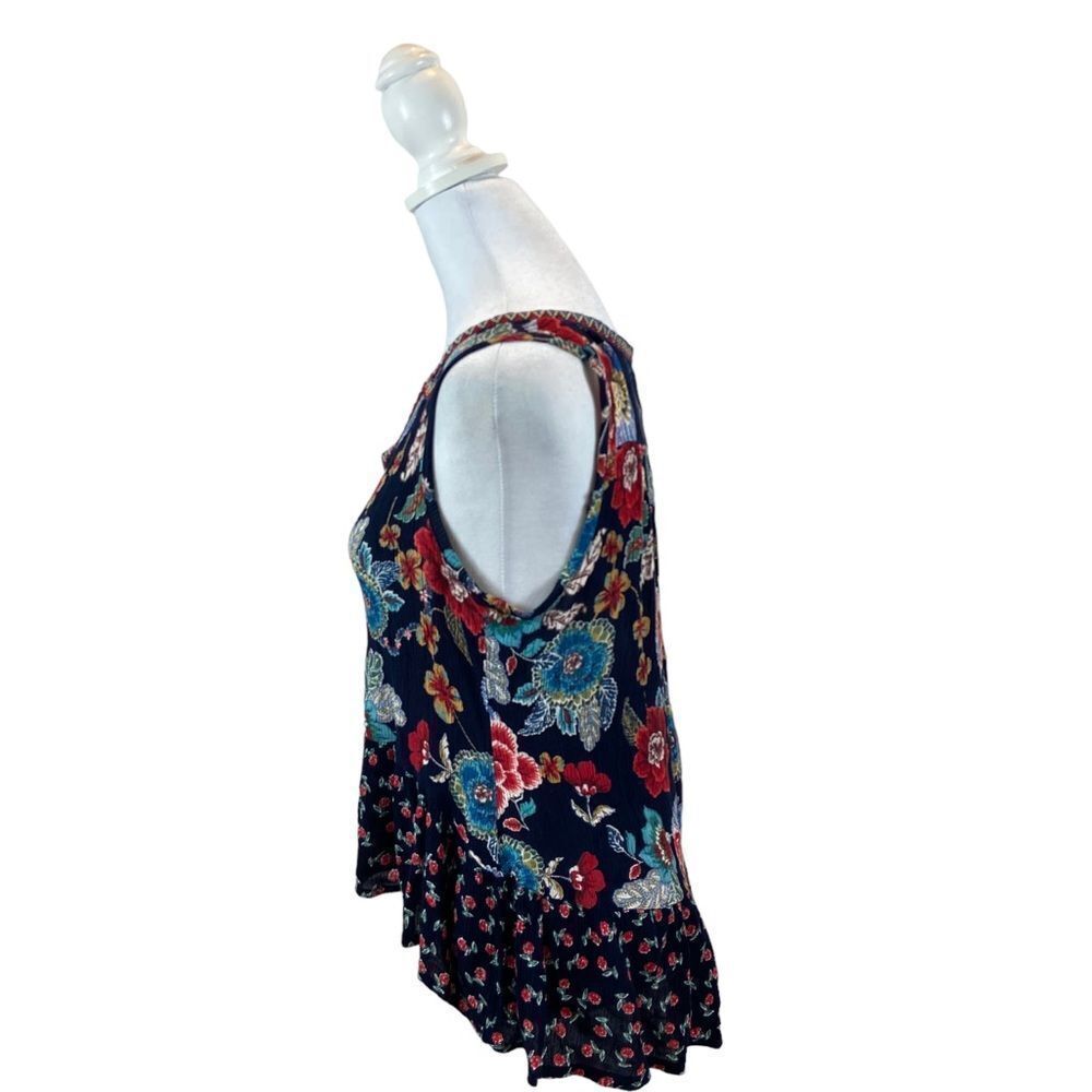 Patrons of Peace V Neck‎ Floral Sleeveless Blouse Size Small - Picture 4 of 9
